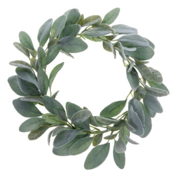 2 Lambs Ear Wreaths for Year Round Wall Door HOME DECOR WEDDINGS CRAFTING LOT - Picture 3 of 4